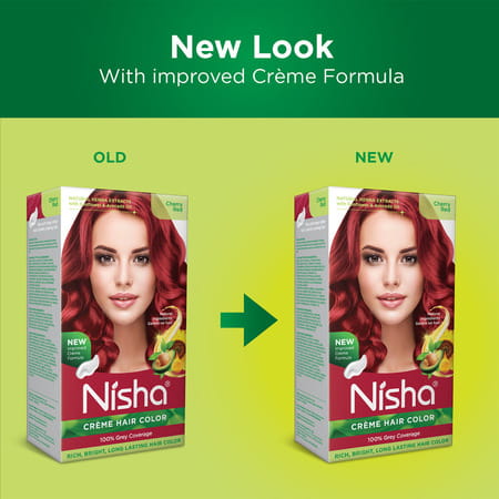 Nisha Creme Hair Color Cherry Red 120g Pack Of 2 | Ammonia Free Permanent Hair Colour