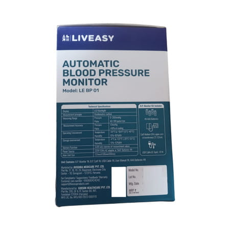 Liveasy Automatic Blood Pressure Monitor | Le Bp 01