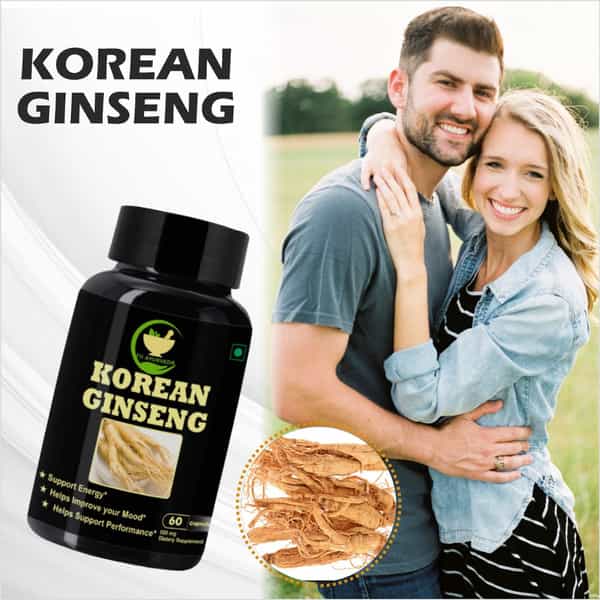 Fij Ayurveda Korean Ginseng Root Extract Dietary Supplement - 60 Capsules