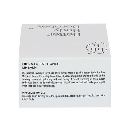 Bbb Better Body Bombay Milk & Forest Honey Lip Balm | For Dry | Cracked Lips (10gms)