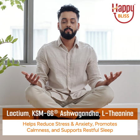 Bliss Welness Happy Bliss Happiness Anxiety & Stress Relief Supplement 30 Servings 90 Gm