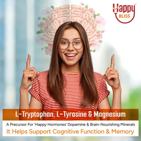 Bliss Welness Happy Bliss Happiness Anxiety & Stress Relief Supplement 30 Servings 90 Gm