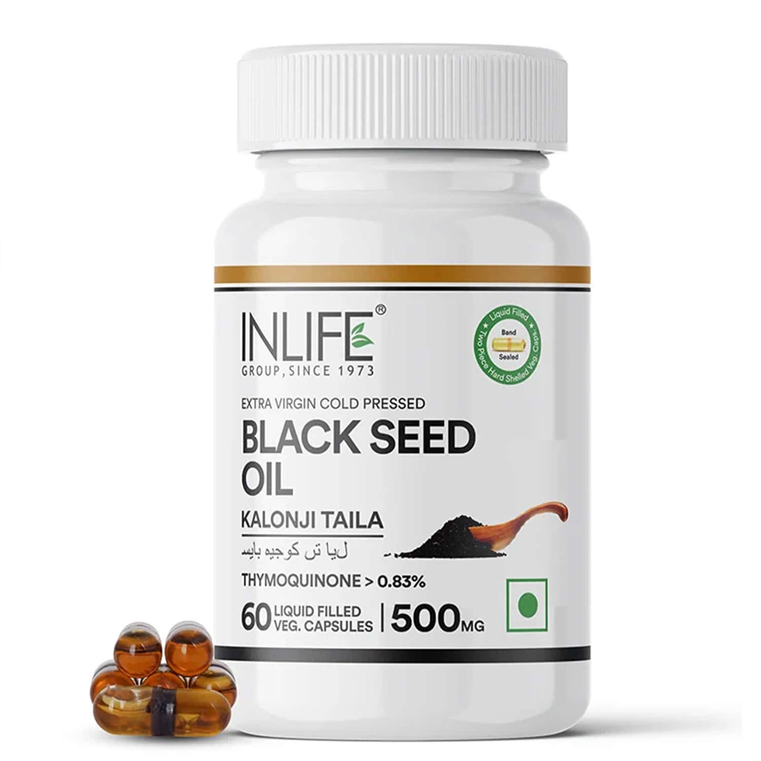 Inlife Black Seed Oil 500mg Capsule 60