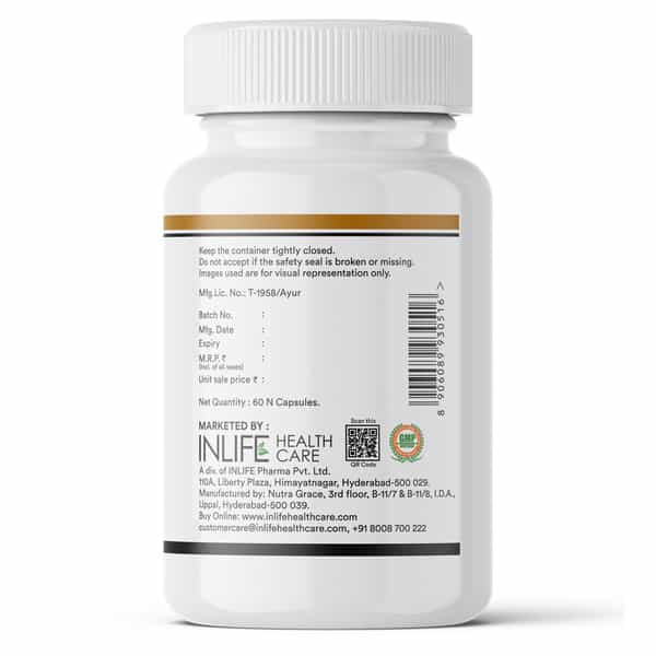 Inlife Black Seed Oil 500Mg For Immunity Skin & Hair Health - 60 Capsules