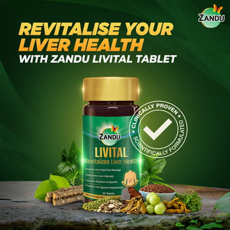 Zandu Livital Revitalizes Liver Health Tablets 90 No'S
