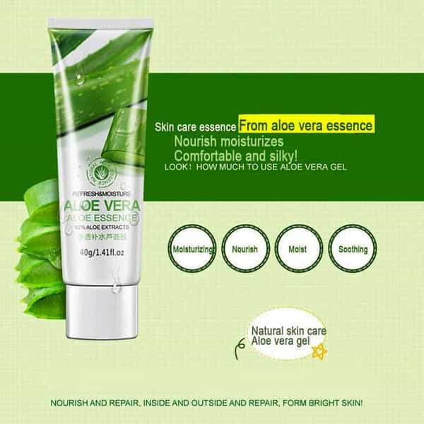 Bioaqua Aloe Vera - 92% Aloe Essence Gel - 40 Gm