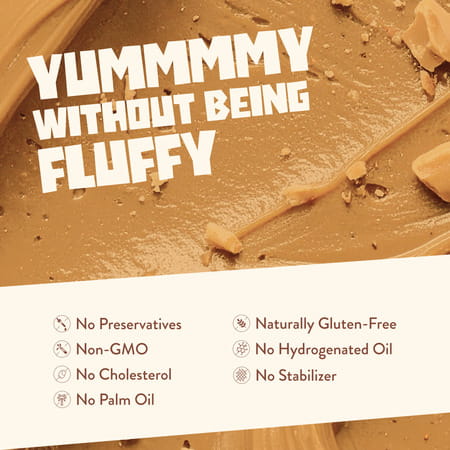 Nutrabay Foods All-Natural Peanut Butter (Crunchy) - Unsweetened 400G