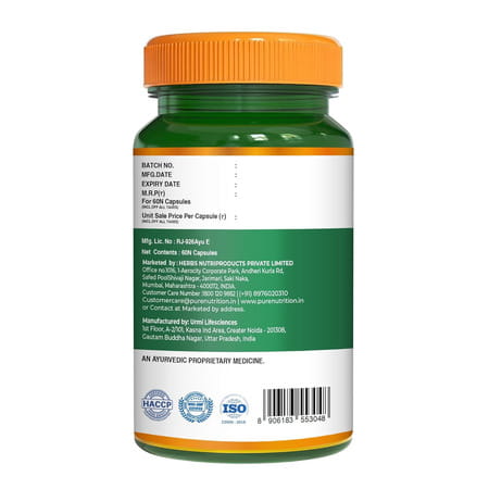 Pure Nutrition Plant-Based Blood Detox 800mg - 60 Veg Capsules