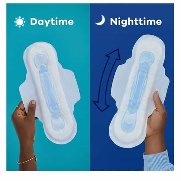 Always Maxi Overnight Extra Heavy Flow With Wings| Unscented Pads 20 Count