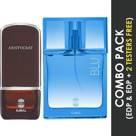 Ajmal Aristocrat Edp 75ml Perfume For Men And Blu Femme Edp 50ml Perfume For Women