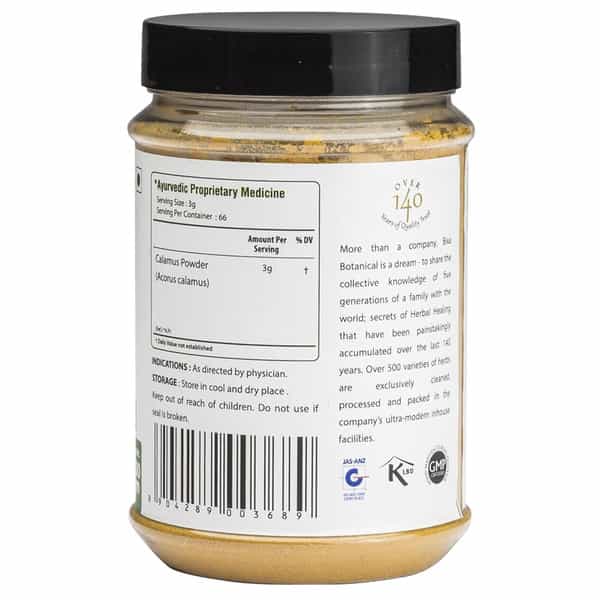 Bixa Botanical Vacha Root Powder/Sweet Flag Root/Calamus Root | Supports Skin & Hair 200 G