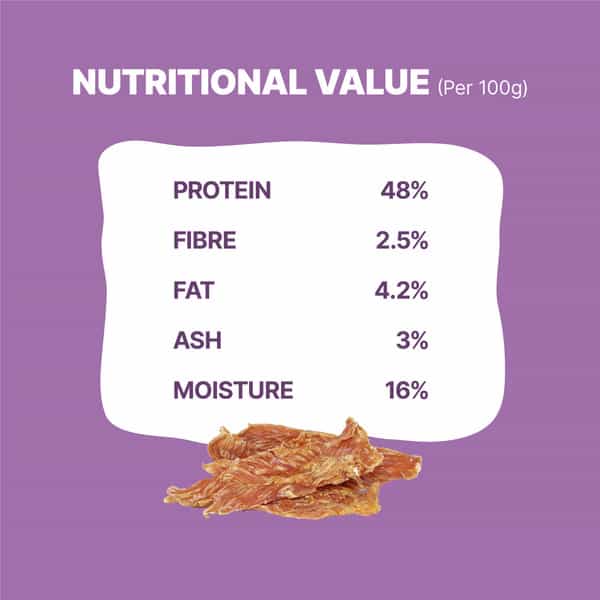 Snackers Dried Chicken Jerky Dog Treats | 70 G Cl