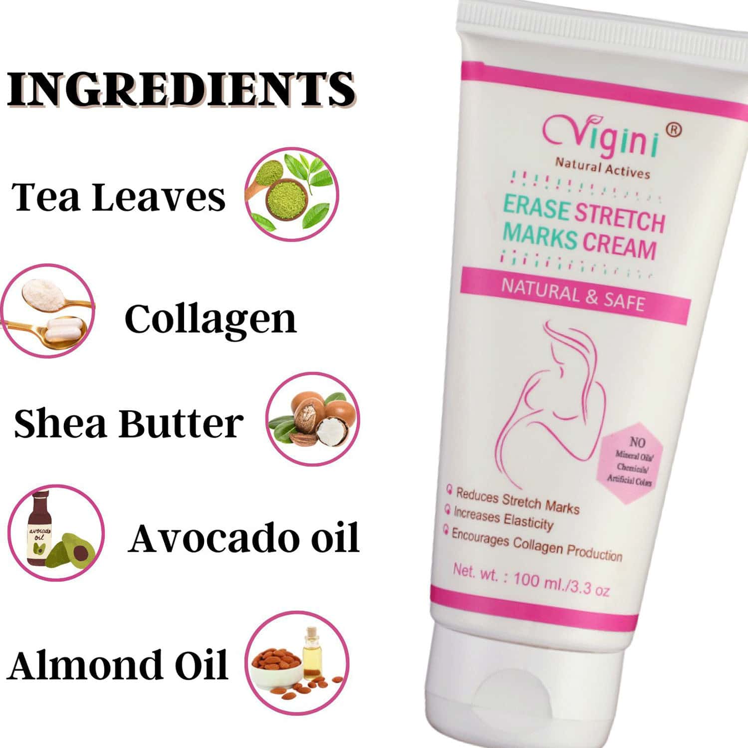 Buy VIGINI ERASE STRETCH MARKS SCARS REMOVAL CREAM & OIL IN DURING