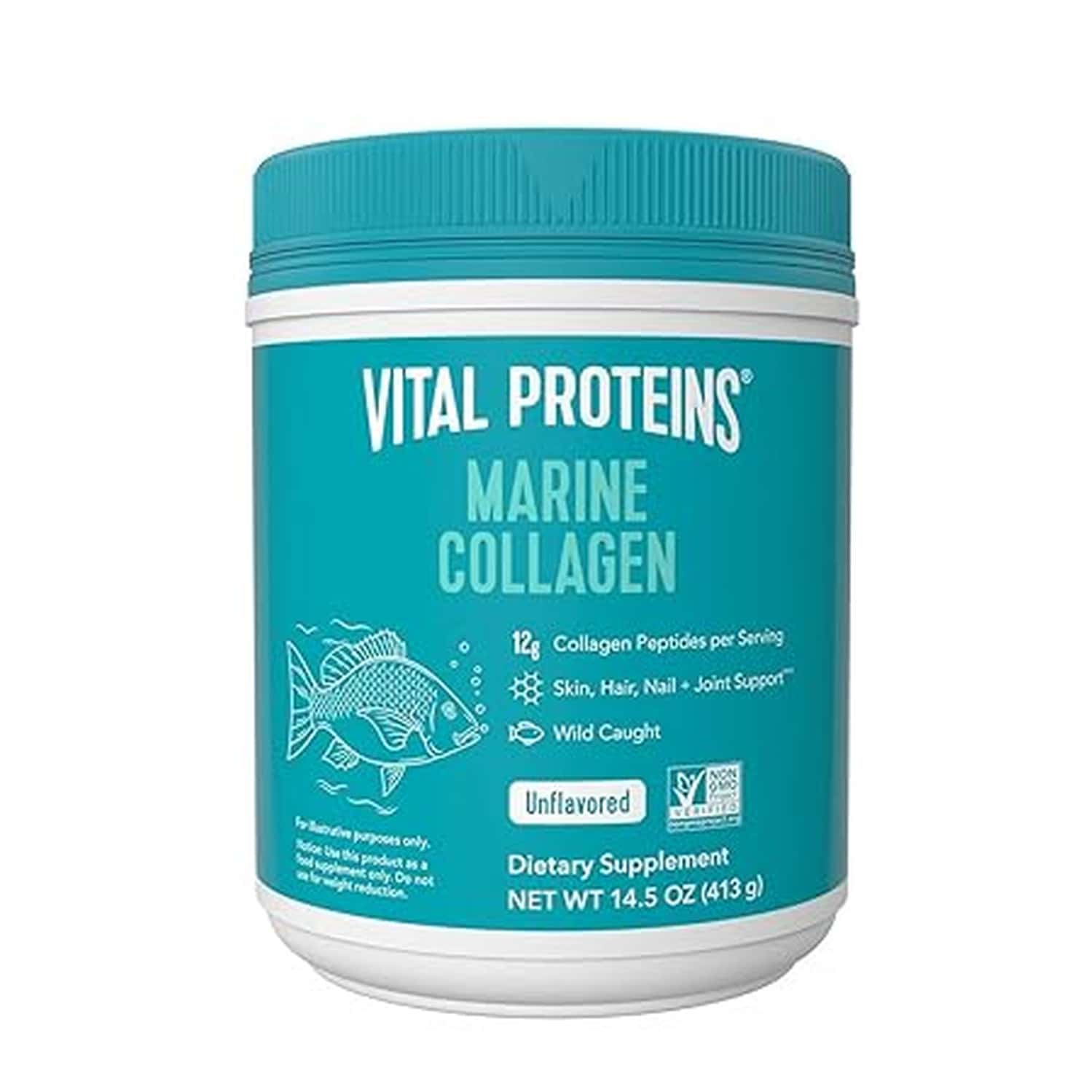 Vital Proteins Marine Collagen Powder | Hydrolyzed | 12g Per Serving | Skin Hair Nails Joints | 413g