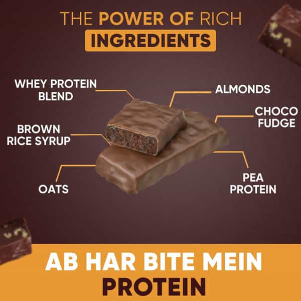 Fitspire Protein Bar - Choco Fudge Flavor 60 Gm | Snack Bar X Pack Of 4
