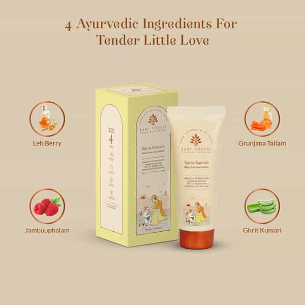 Baby Forest Maasoom Petika | Combo Box- Baby Face Cream | Baby Sunscreen | Baby Body Lotion