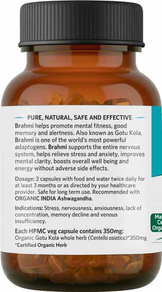 Organic India Brahmi - 60 Capsules