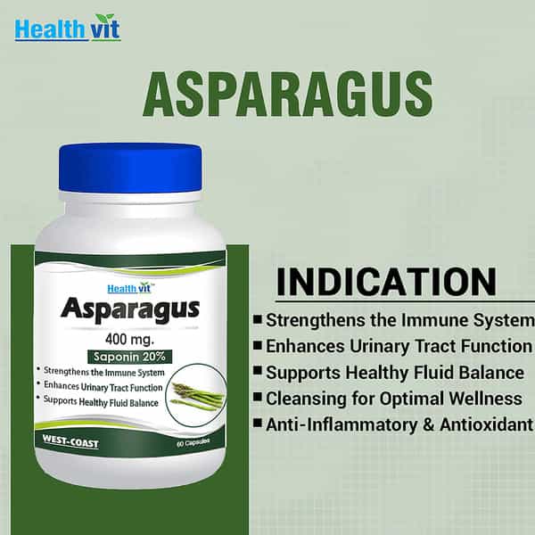 Healthvit Asparagus 400Mg (Saponin 20%) 60 Capsules
