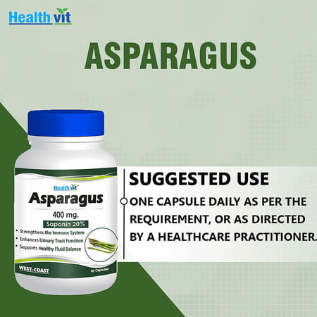 Healthvit Asparagus 400mg (Saponin 20%) 60 Capsules