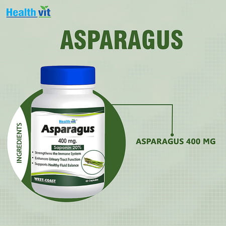 Healthvit Asparagus 400mg (Saponin 20%) 60 Capsules