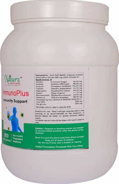Naturz Ayurveda Immunoplus - 900 Capsules (Pack Of 4)
