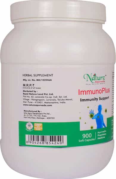 Naturz Ayurveda Immunoplus - 900 Capsules (Pack Of 4)