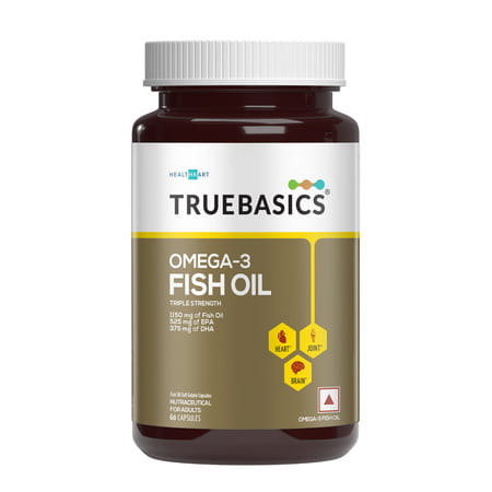 Truebasics Omega-3 Fish Oil Triple Strength 560mg Epa & 400mg Dha (60 Tablets)