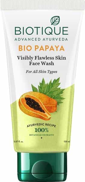 Biotique Bio Papaya Visiable Ageless Scrub Face Wash For All Skin Types 150 Ml