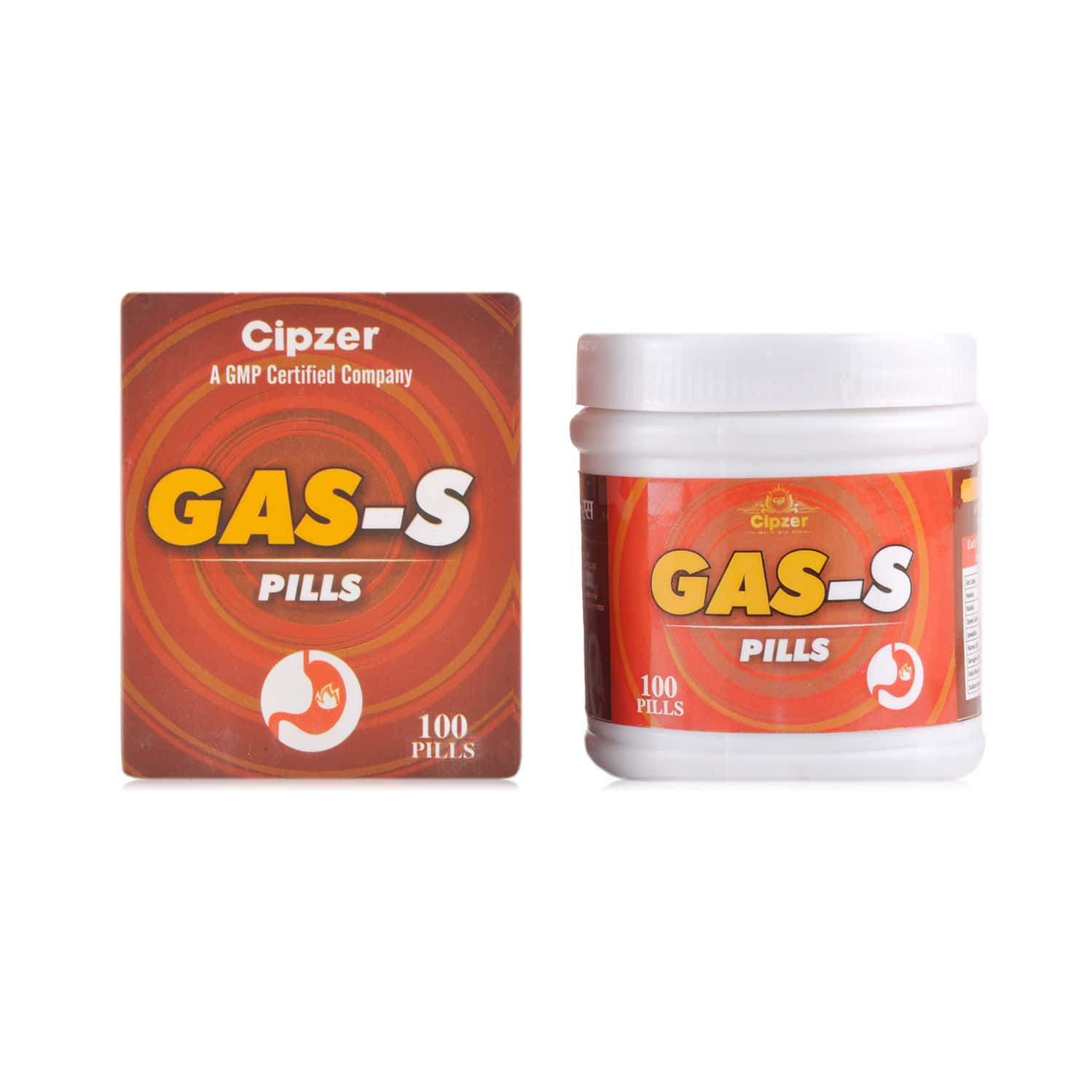 Cipzer Gas-S Pills | Gives Relief From Gas And Hyperacidity (100 Pills, Pack Of 1)