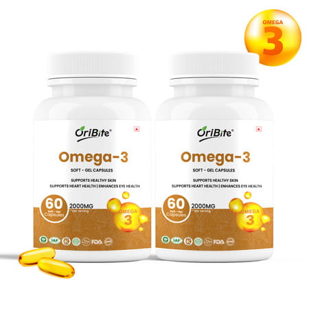 Oribite Omega 3 Fish Oil Capsules For Heart Health 60 Capsules