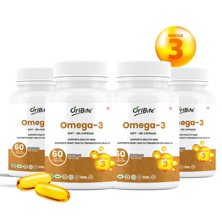 Oribite Omega 3 Fish Oil Capsules For Heart Health 60 Capsules
