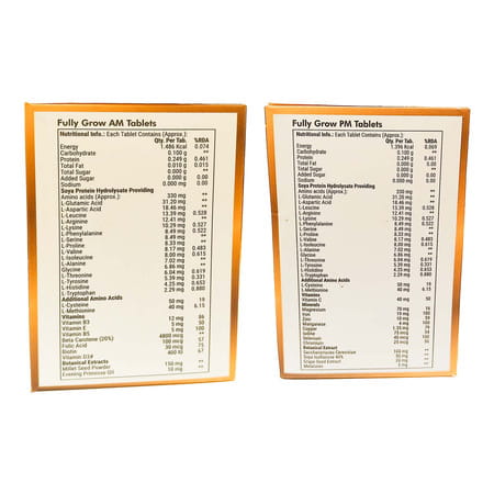 Dr Nagwani Fully Grow Am/Pm 60 Tablets | Veg For Men/Women/Adults | Hair | Skin | Health Supplement