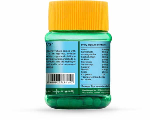 Dr. Vaidya's Herbo24turbo - Ayurvedic Capsules For Male Sexual Wellness - Pack Of 3