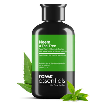 Raw Essentials Neem & Tea Tree Face Wash For Oily Skin & Acne - 150ml