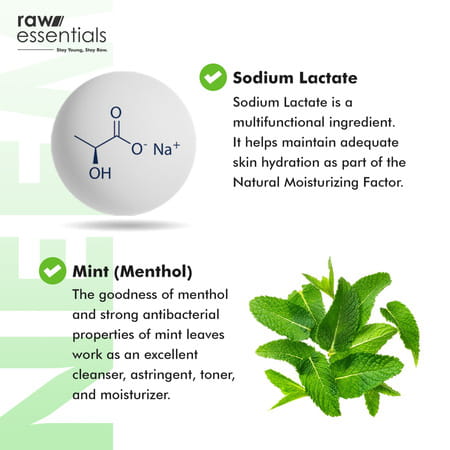 Raw Essentials Neem & Tea Tree Face Wash For Oily Skin & Acne - 150ml