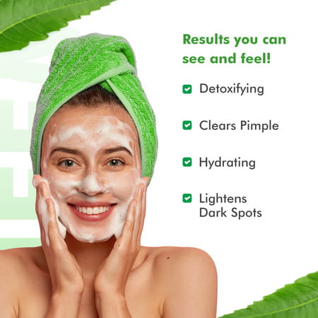 Raw Essentials Neem & Tea Tree Face Wash For Oily Skin & Acne - 150ml