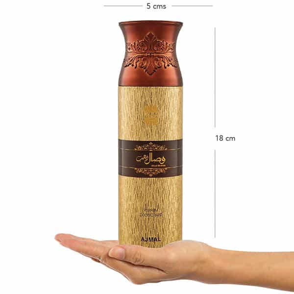 Ajmal Wisal Dahab Deodorant Spray For Men 200Ml Each (Pack Of 3 600Ml) + 3 Parfum Testers Free