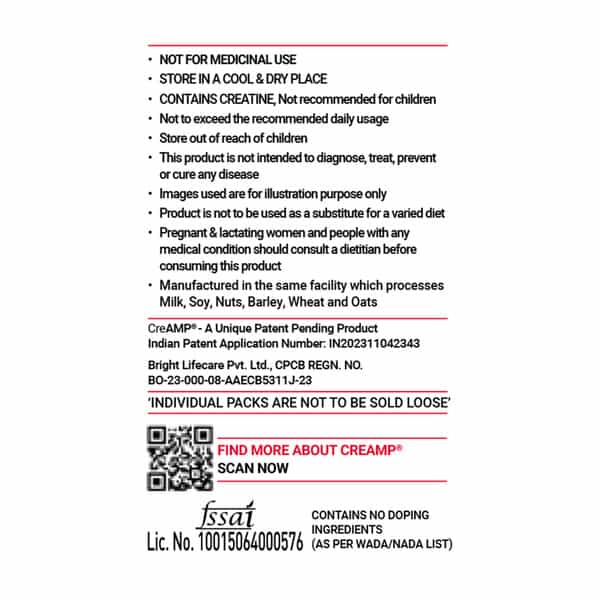 Muscleblaze Micronised Creatine Monohydrate Creamp Powder | Lychee Swirl | 7 Sachets (4G Each)