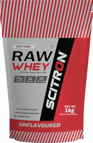 Scitron Raw Whey (100% Whey Protein Concentrate) - 1Lb (450G)