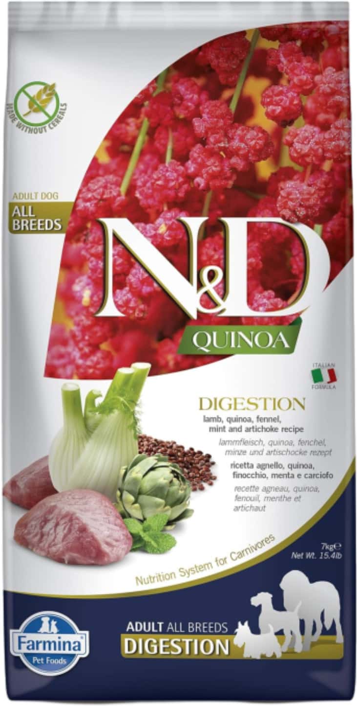 Farmina N&d Quinoa Digestion Adult Dog Food | Lamb | Supports Digestive Health | 7kg