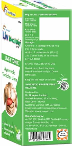 Dr. Morepen Liv Healthy Liver Tonic - 200Ml