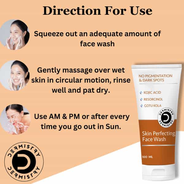 Dermistry Pigmentation Dark Spot Dull Uneven Tone Tan Removal Lightening Face Wash & Fairness Mask