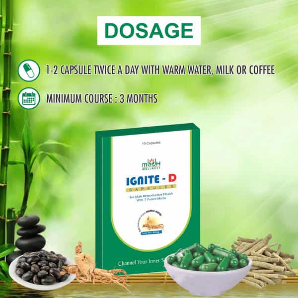 Mbdhwellness Ignite-D-Ayurvedic Capsules For Power Stamina-African Mondia Whitei (Pack Of 10)