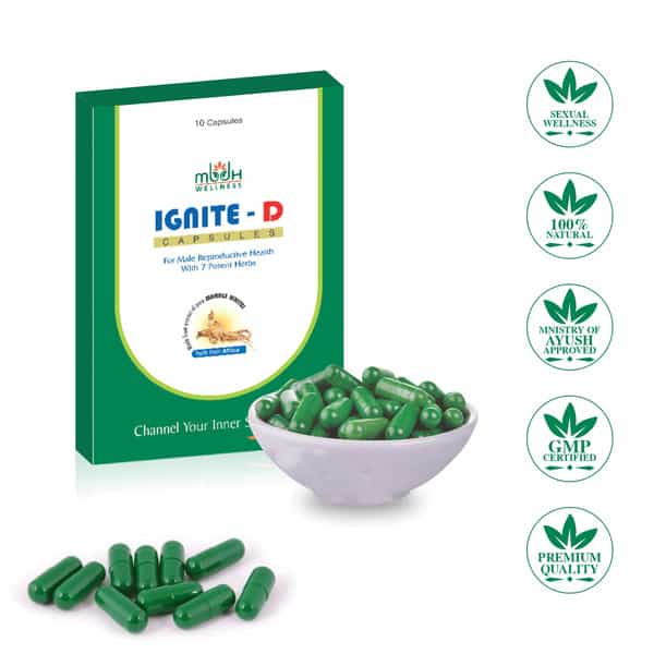 Mbdhwellness Ignite-D-Ayurvedic Capsules For Power Stamina-African Mondia Whitei (Pack Of 10)