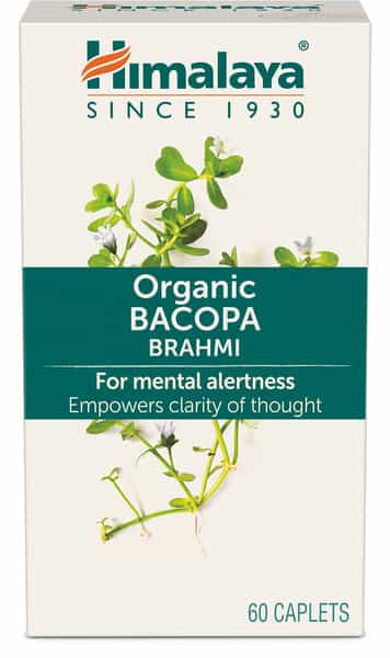 Himalaya Organic Bacopa | Brahmi | For Mental Alertness | Caplets | 60 No's