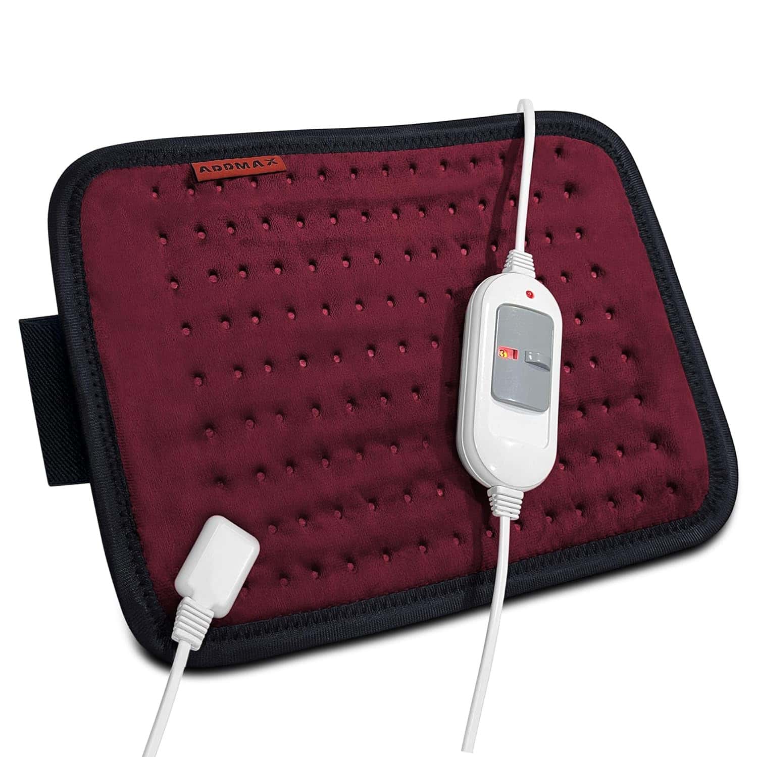 Addmax Electric Heating Pad Orthopaedic Heating Belt For Back Waist Stomach Pain Relief - Wine