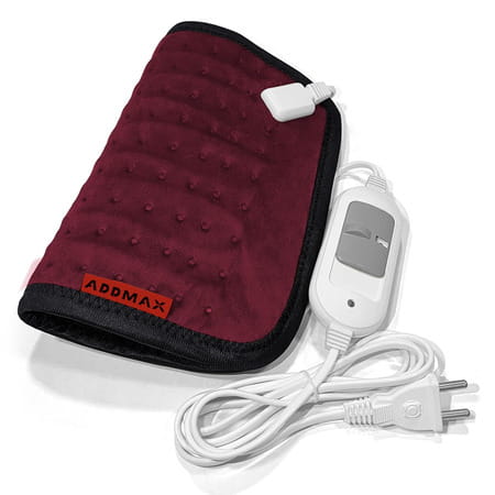Addmax Electric Heating Pad Orthopaedic Heating Belt For Back Waist Stomach Pain Relief - Wine