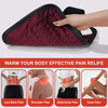 Addmax Electric Heating Pad Orthopaedic Heating Belt For Back Waist Stomach Pain Relief - Wine