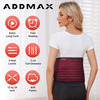 Addmax Electric Heating Pad Orthopaedic Heating Belt For Back Waist Stomach Pain Relief - Wine