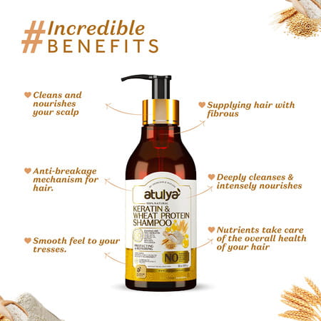 Atulya Keratin & Wheat Protein Shampoo 300 Ml